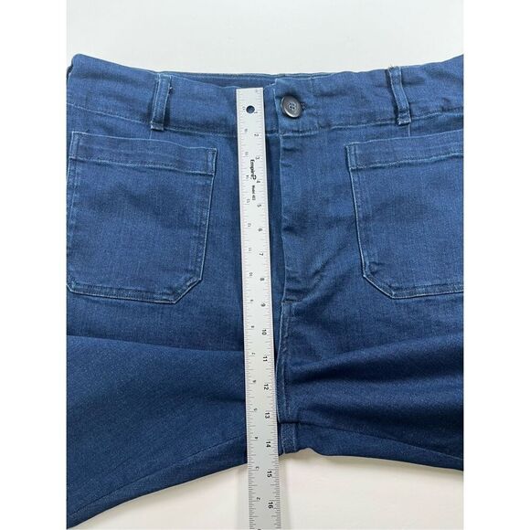 Maeve The Colette Cropped High Rise Wide Leg Jean Maeve Sequin Sparkle Size 33P - Picture 8 of 11